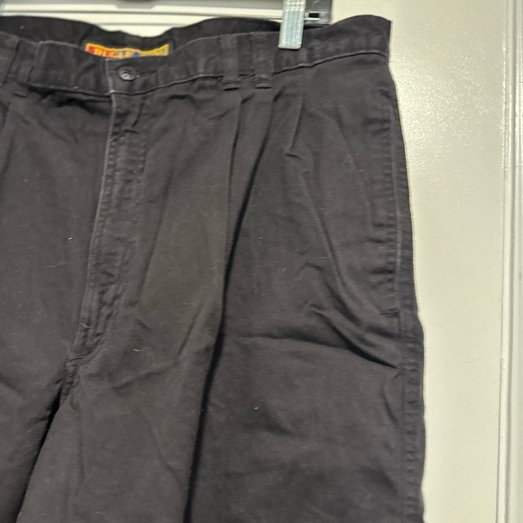 Vintage 90s Bugle Boy Mens Shorts Black Pleated High Waist. Slash Pockets. - Picture 8 of 12